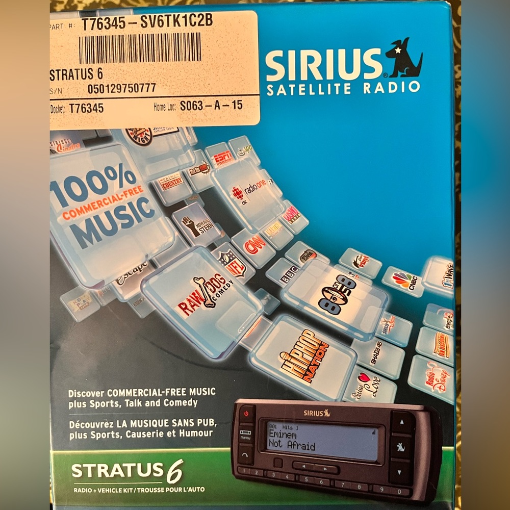 Sirius Stratus 6 vehicle xm radio kit. Brand New